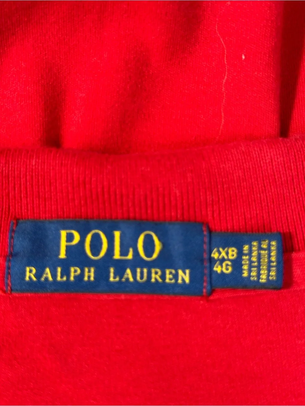 Ralph Lauren Men’s Red Polo with Navy Pony Sz 4XB